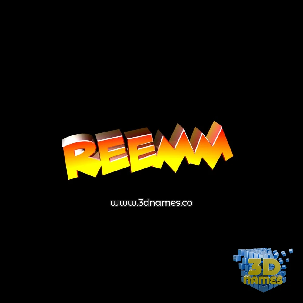 reemm in Black Background style - 3D name wallpaper
