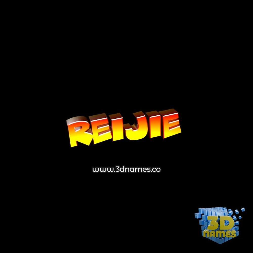 reijie in Black Background style - 3D name wallpaper