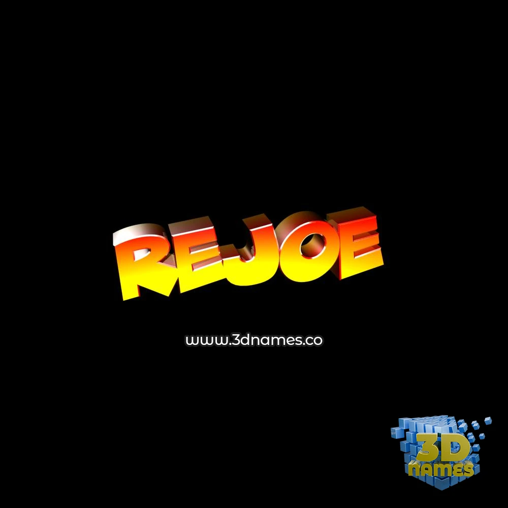 rejoe in Black Background style - 3D name wallpaper