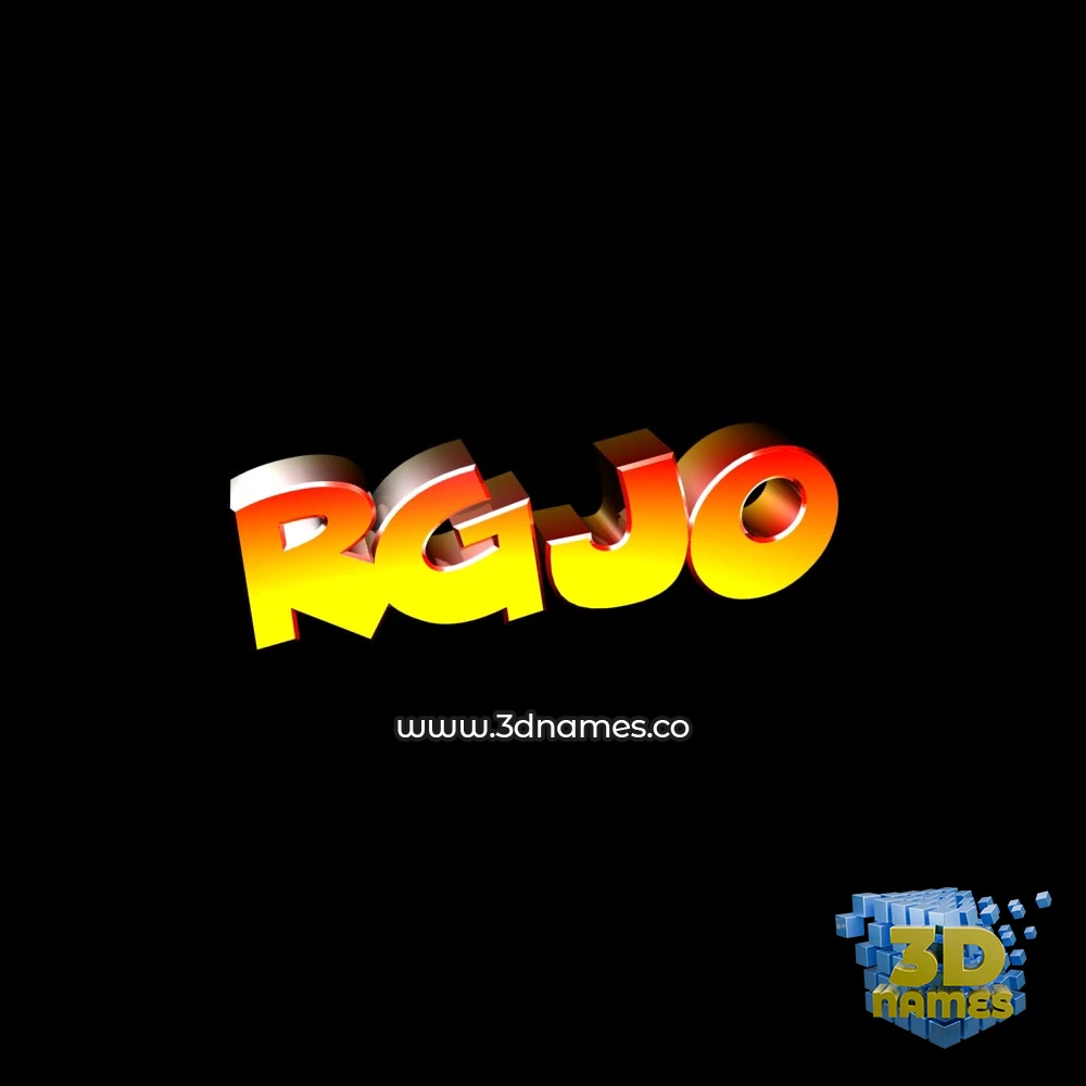 rgjo in Black Background style - 3D name wallpaper