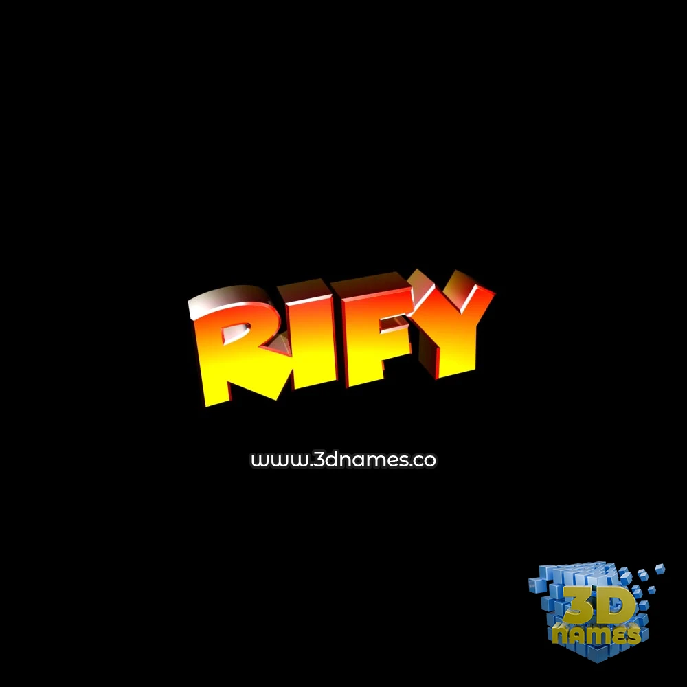 rify in Black Background style - 3D name wallpaper