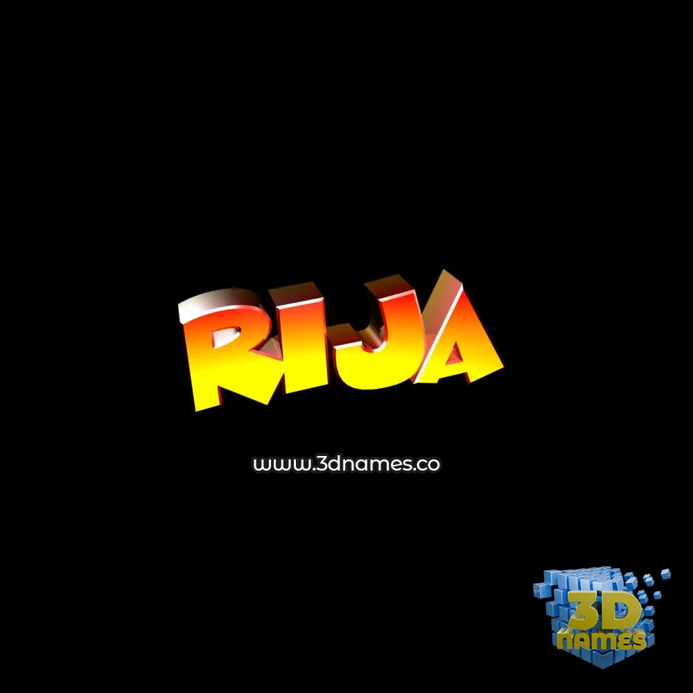 rija in Black Background style - 3D name wallpaper