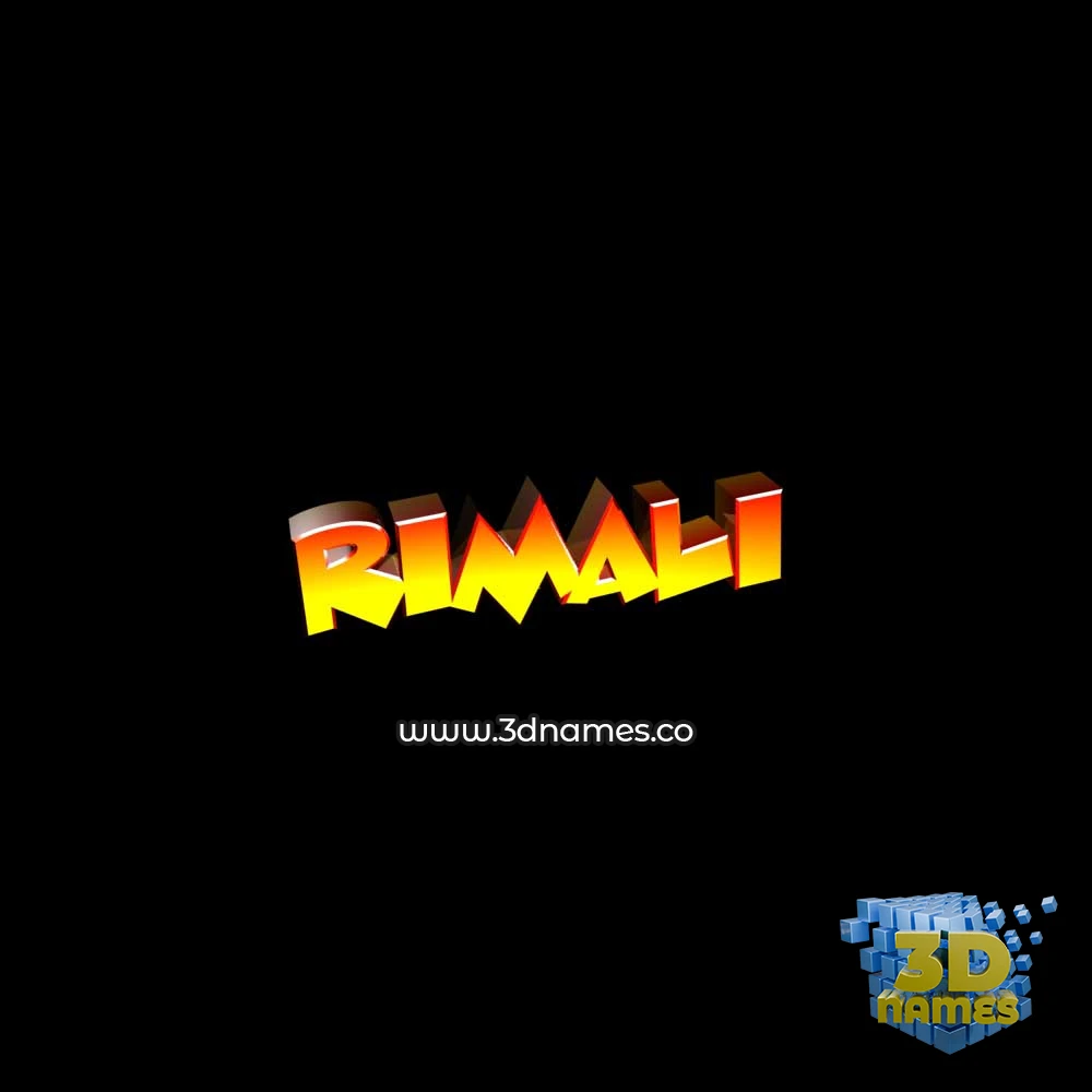 rimali in Black Background style - 3D name wallpaper