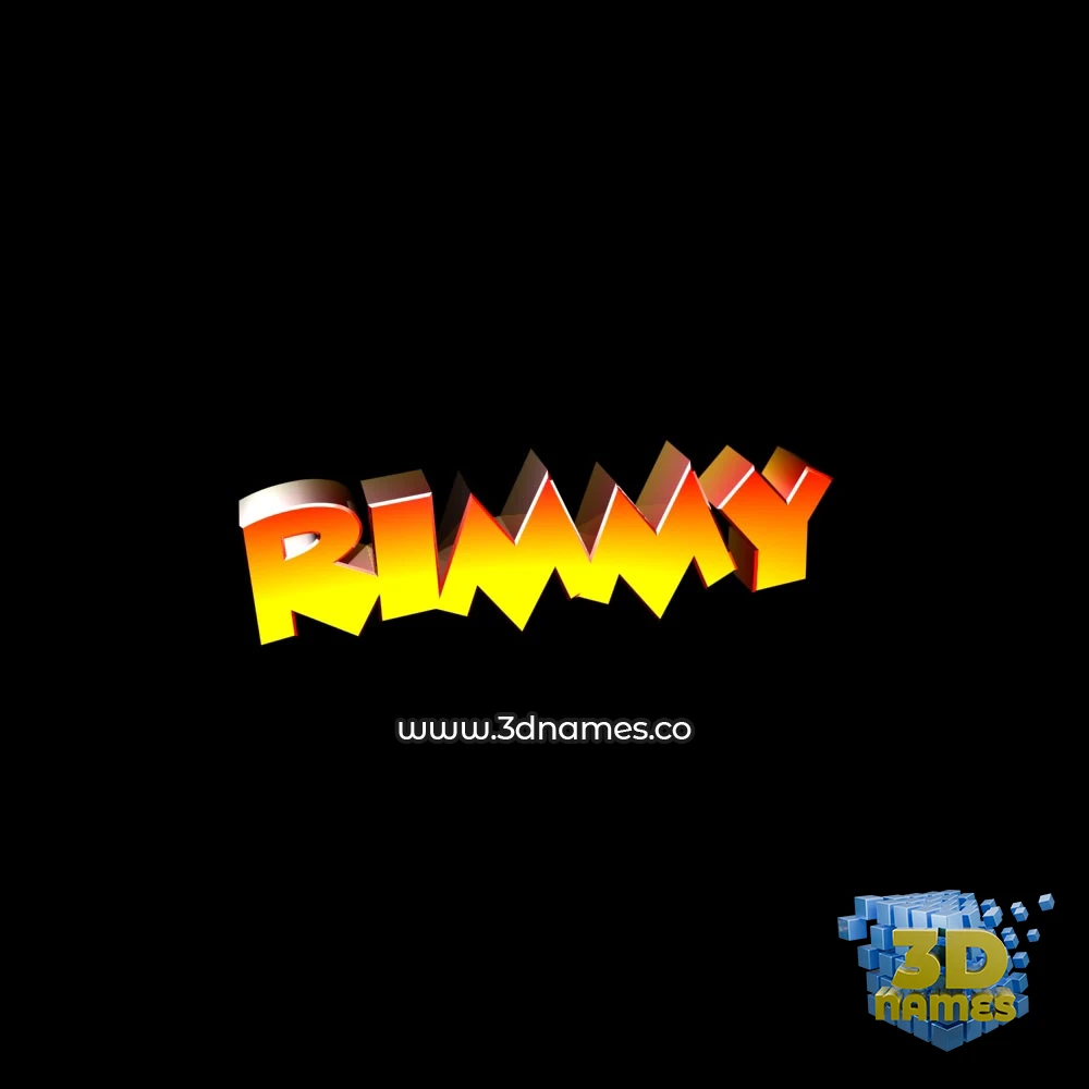 rimmy in Black Background style - 3D name wallpaper
