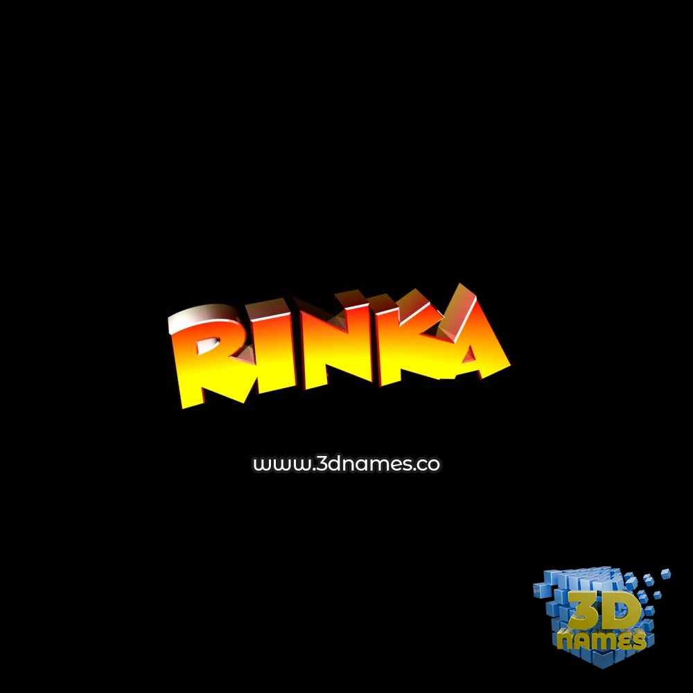 rinka in Black Background style - 3D name wallpaper