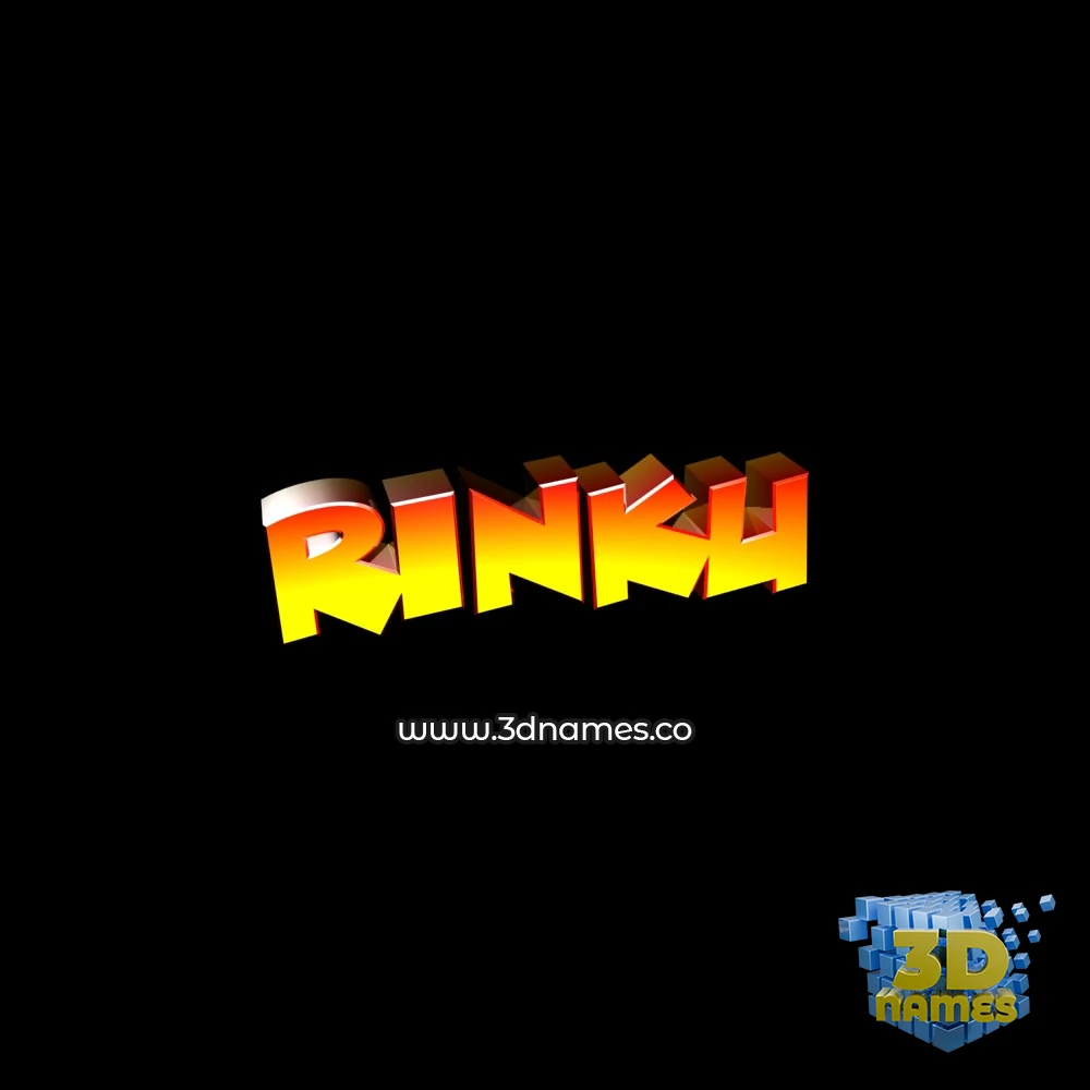 rinku in Black Background style - 3D name wallpaper