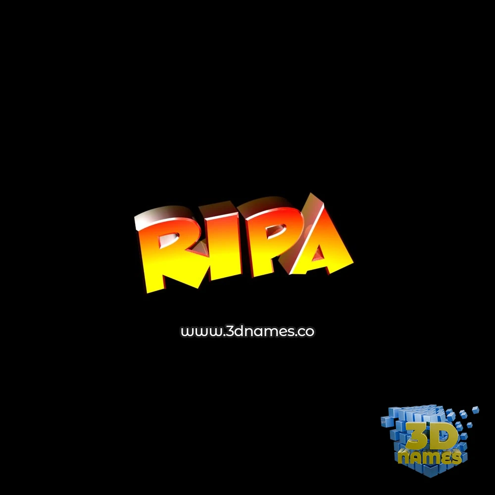 ripa in Black Background style - 3D name wallpaper