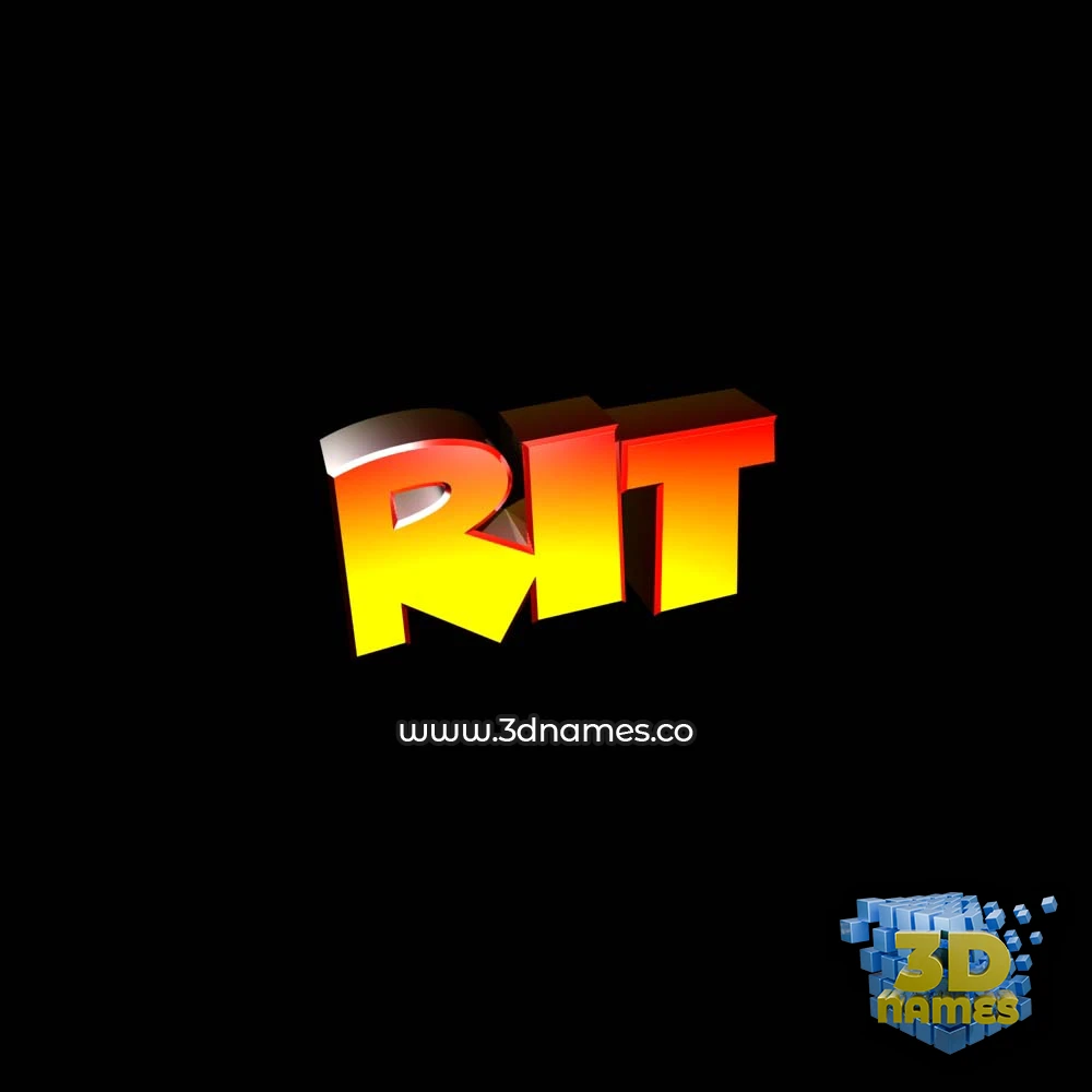 rit in Black Background style - 3D name wallpaper