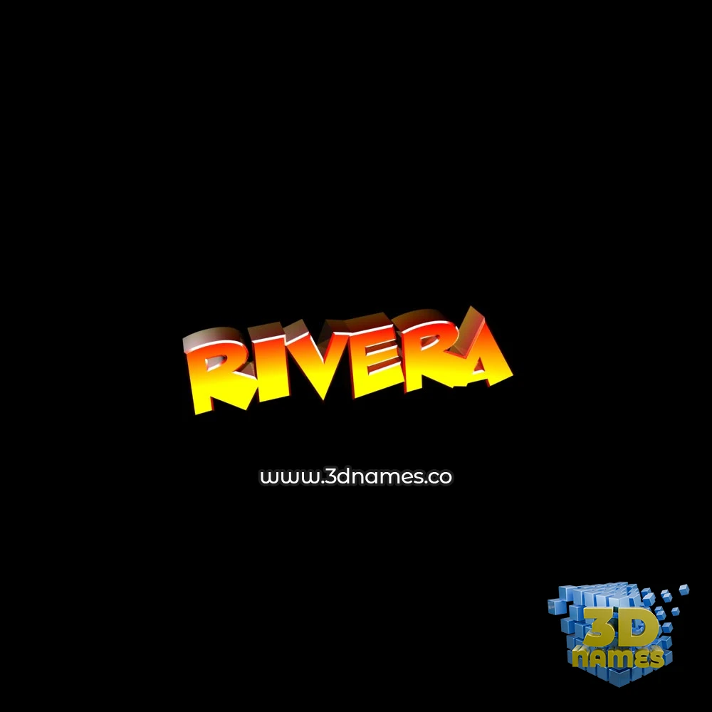 rivera in Black Background style - 3D name wallpaper