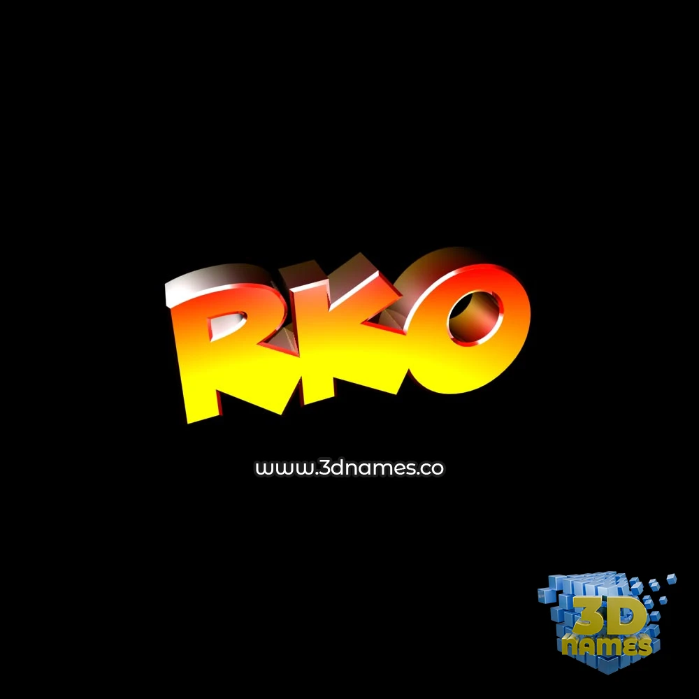 rko in Black Background style - 3D name wallpaper