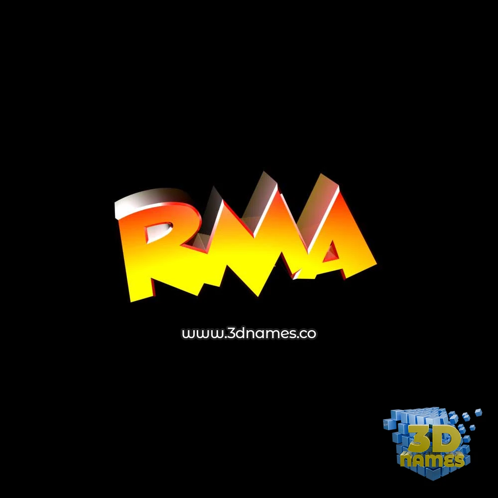 rma in Black Background style - 3D name wallpaper