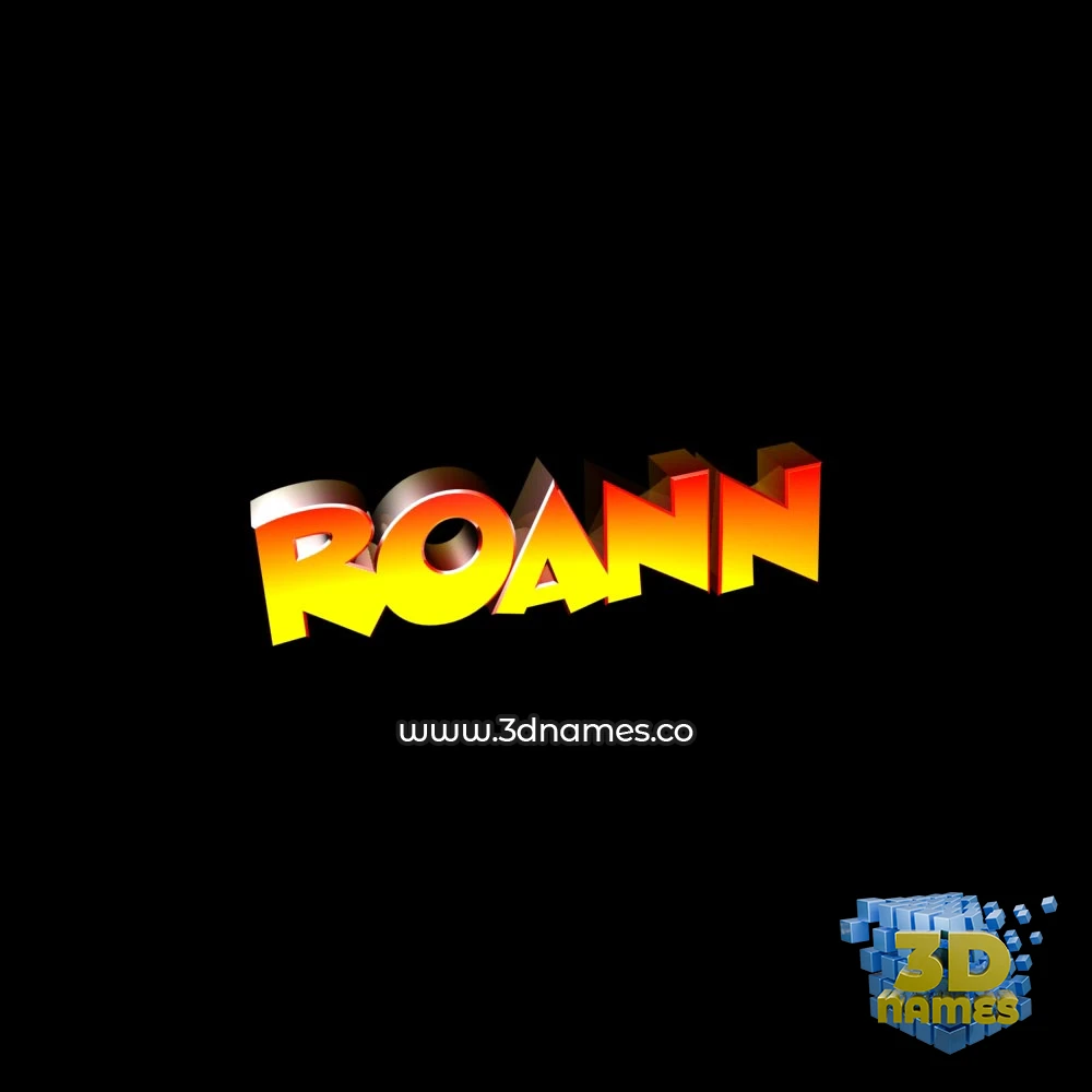 roann in Black Background style - 3D name wallpaper