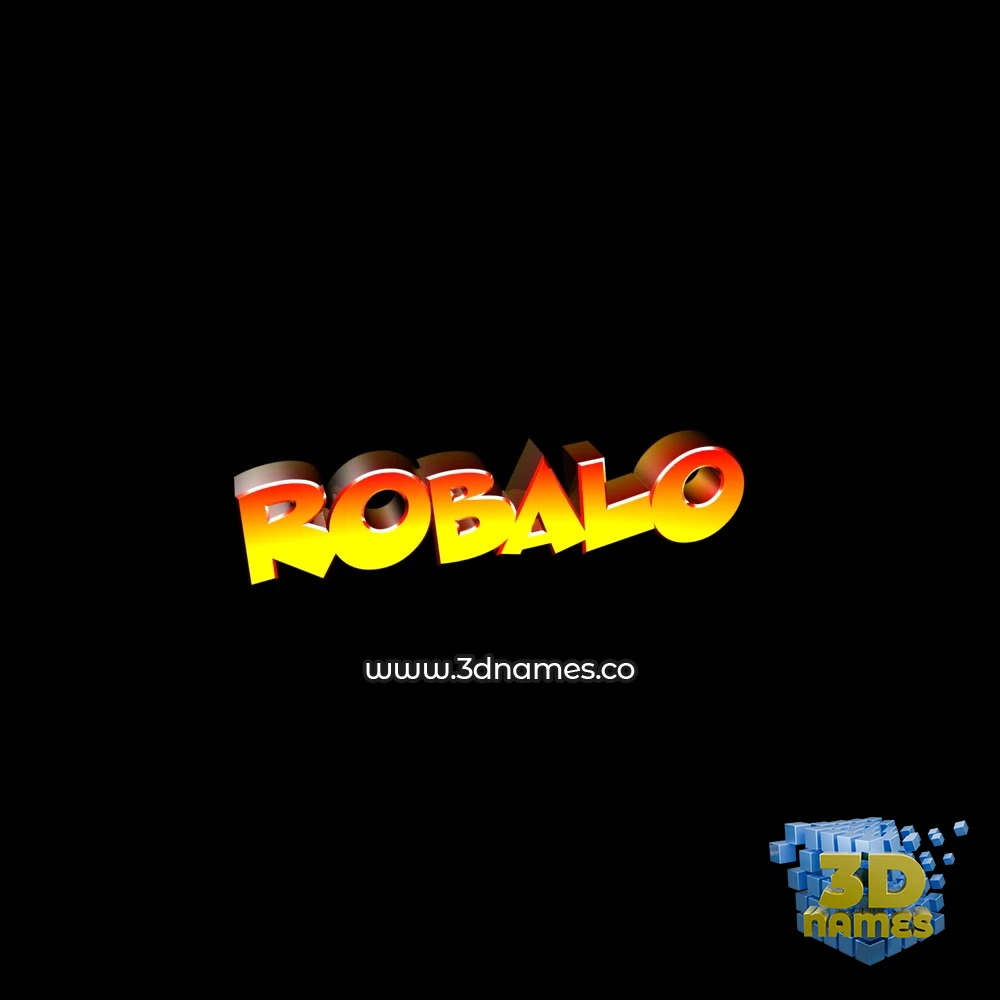 robalo in Black Background style - 3D name wallpaper