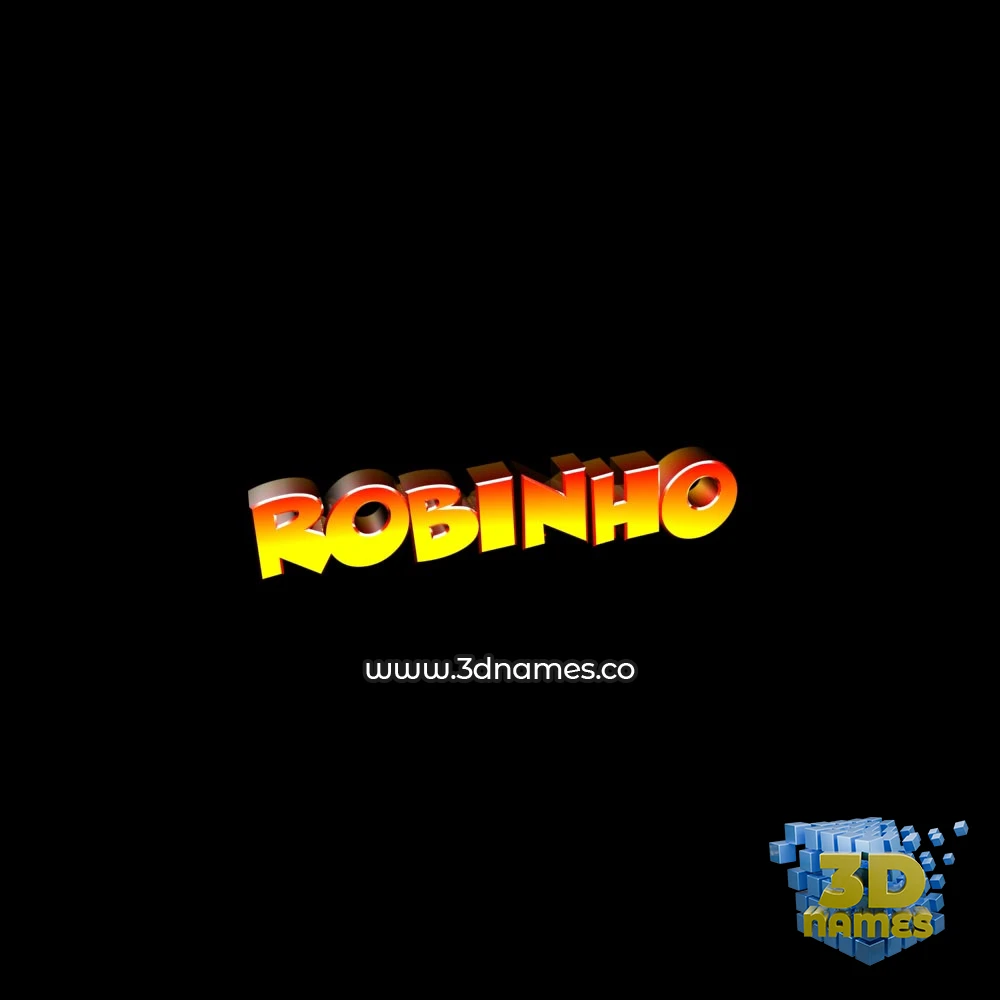 robinho in Black Background style - 3D name wallpaper