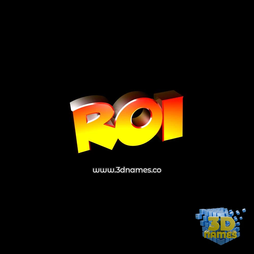 roi in Black Background style - 3D name wallpaper