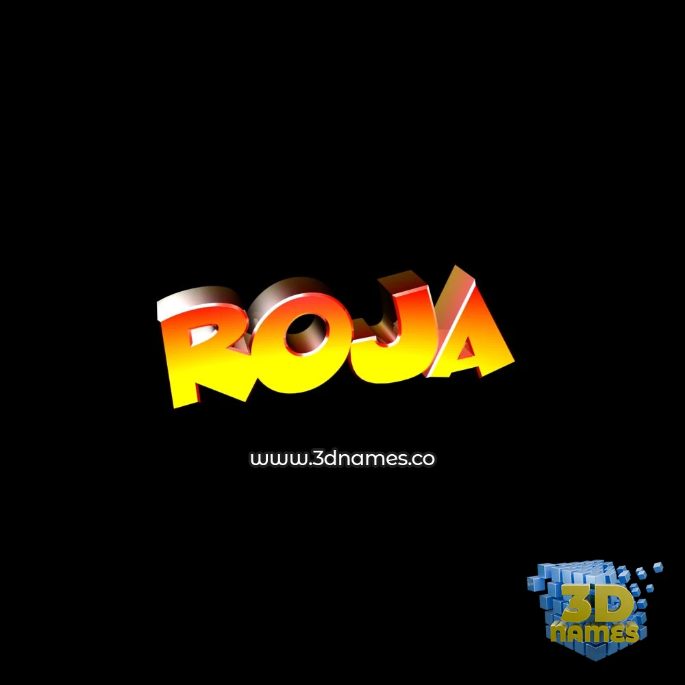 roja in Black Background style - 3D name wallpaper