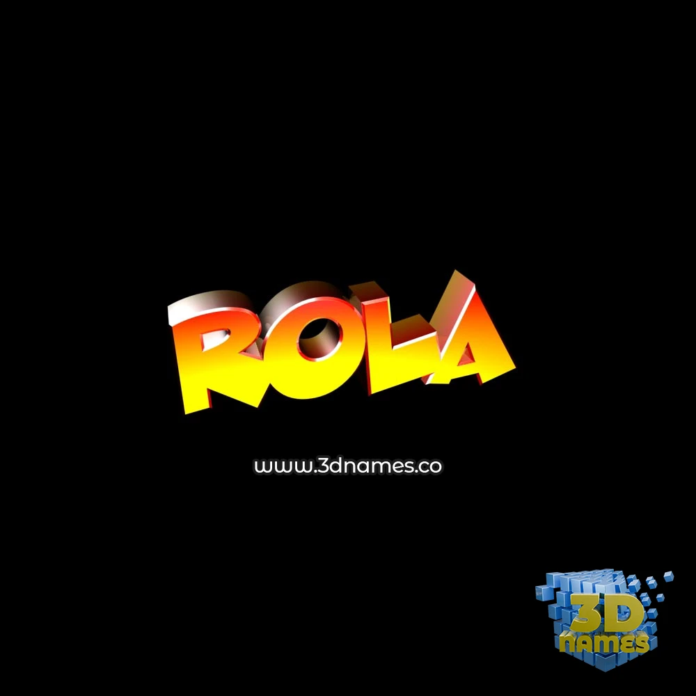 rola in Black Background style - 3D name wallpaper