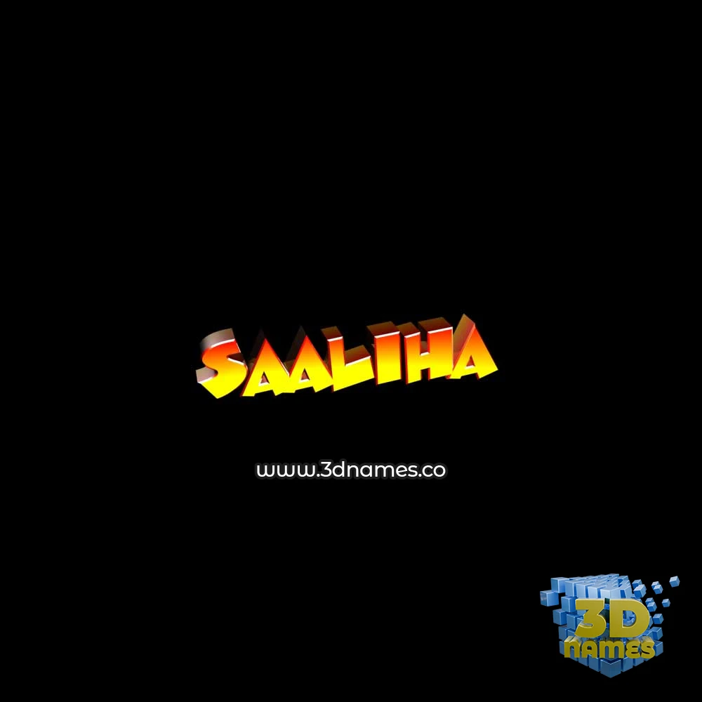 saaliha in Black Background style - 3D name wallpaper