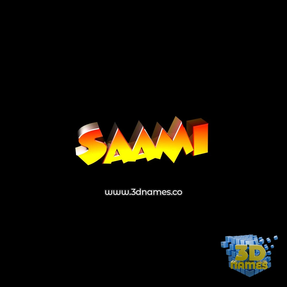 saami in Black Background style - 3D name wallpaper