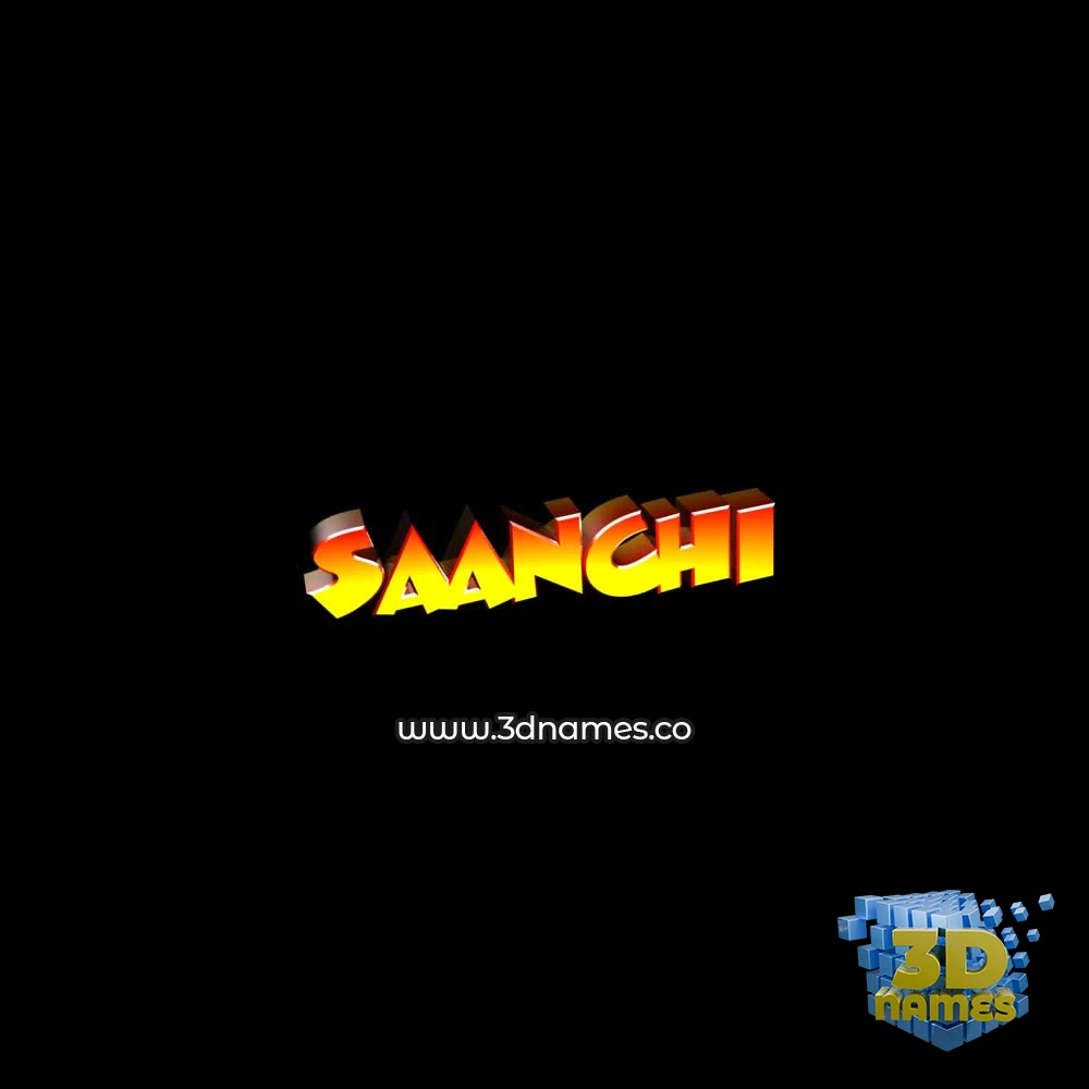 saanchi in Black Background style - 3D name wallpaper