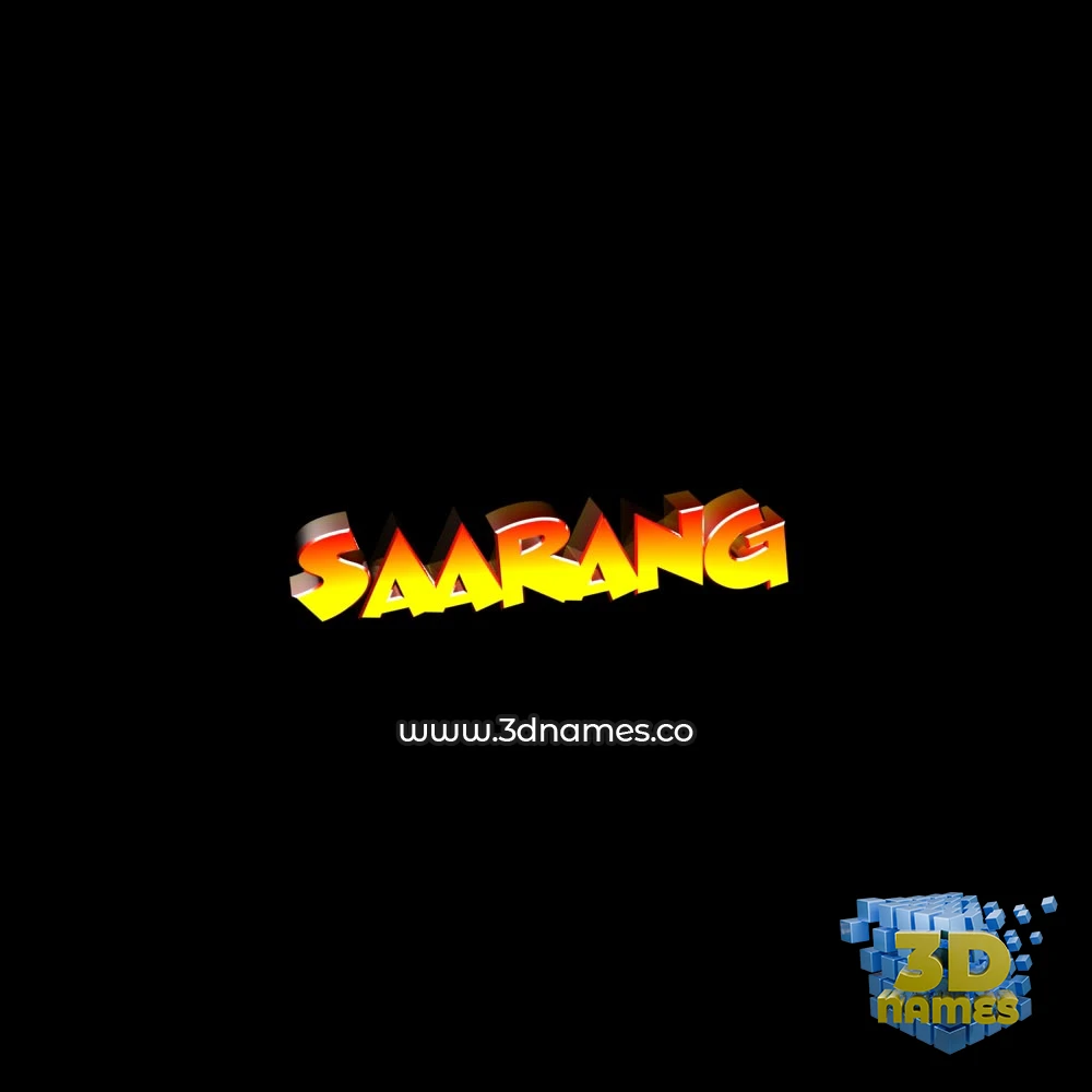 saarang in Black Background style - 3D name wallpaper