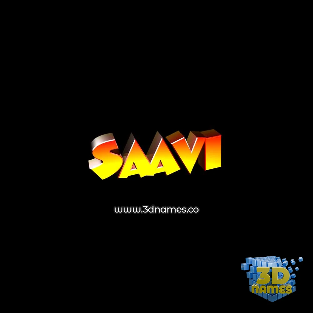 saavi in Black Background style - 3D name wallpaper