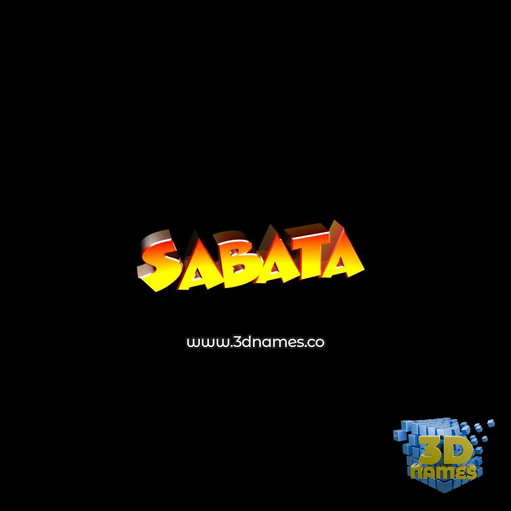 sabata in Black Background style - 3D name wallpaper