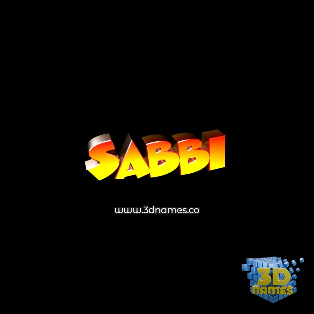 sabbi in Black Background style - 3D name wallpaper