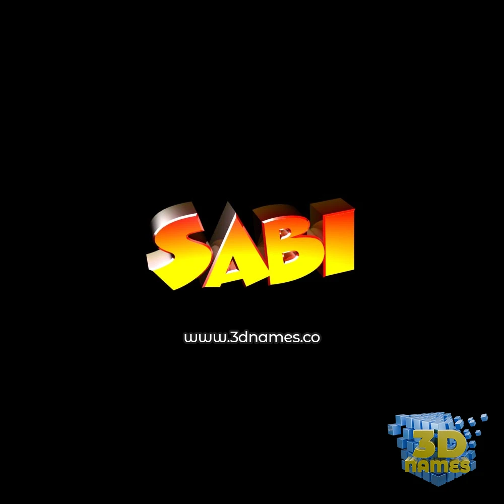 sabi in Black Background style - 3D name wallpaper