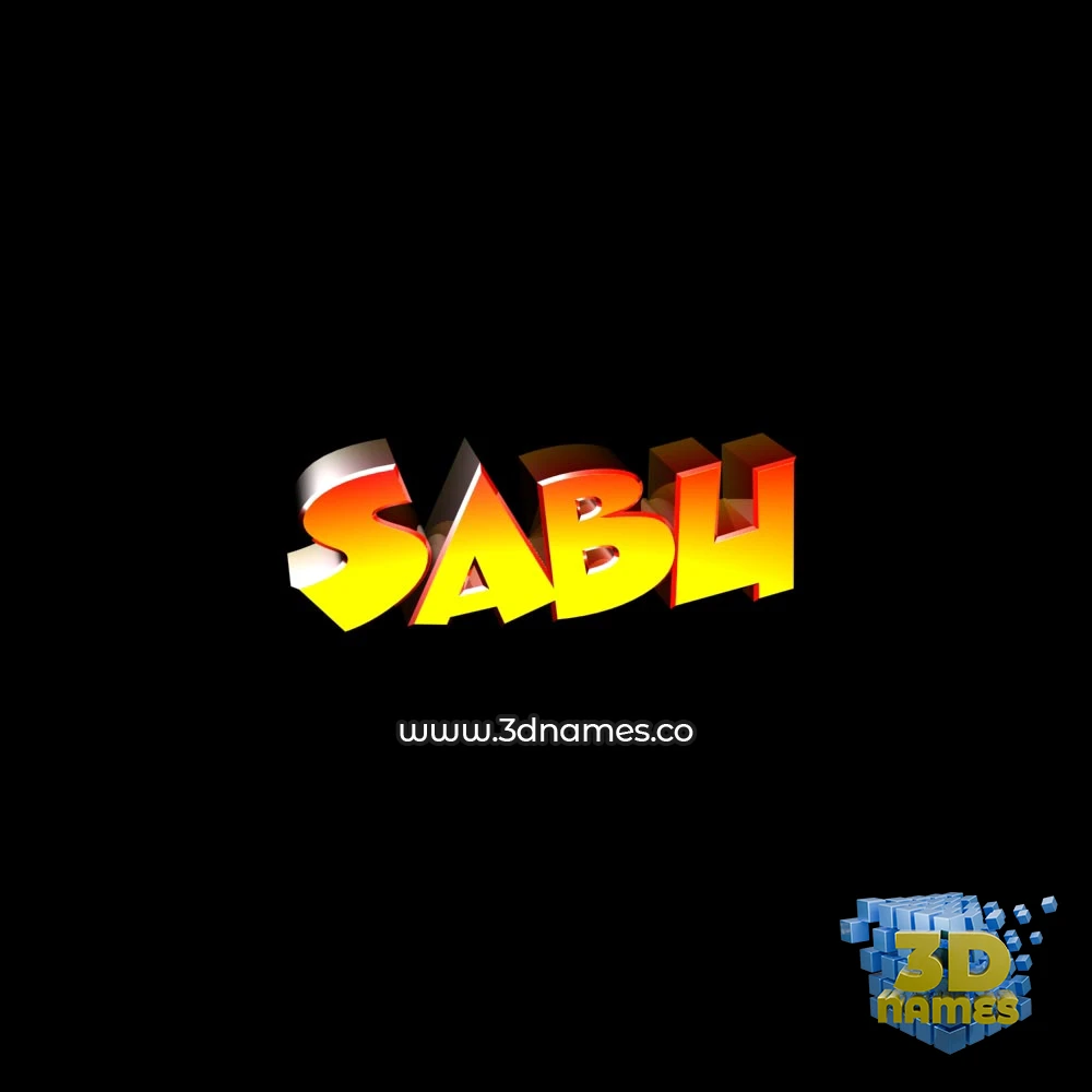 sabu in Black Background style - 3D name wallpaper