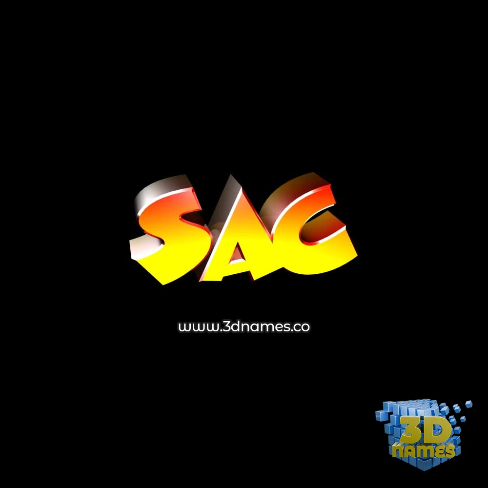 sac in Black Background style - 3D name wallpaper