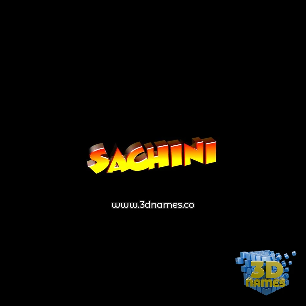 sachini in Black Background style - 3D name wallpaper