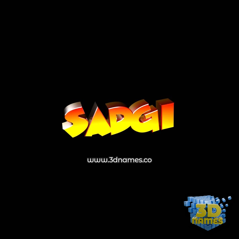 sadgi in Black Background style - 3D name wallpaper