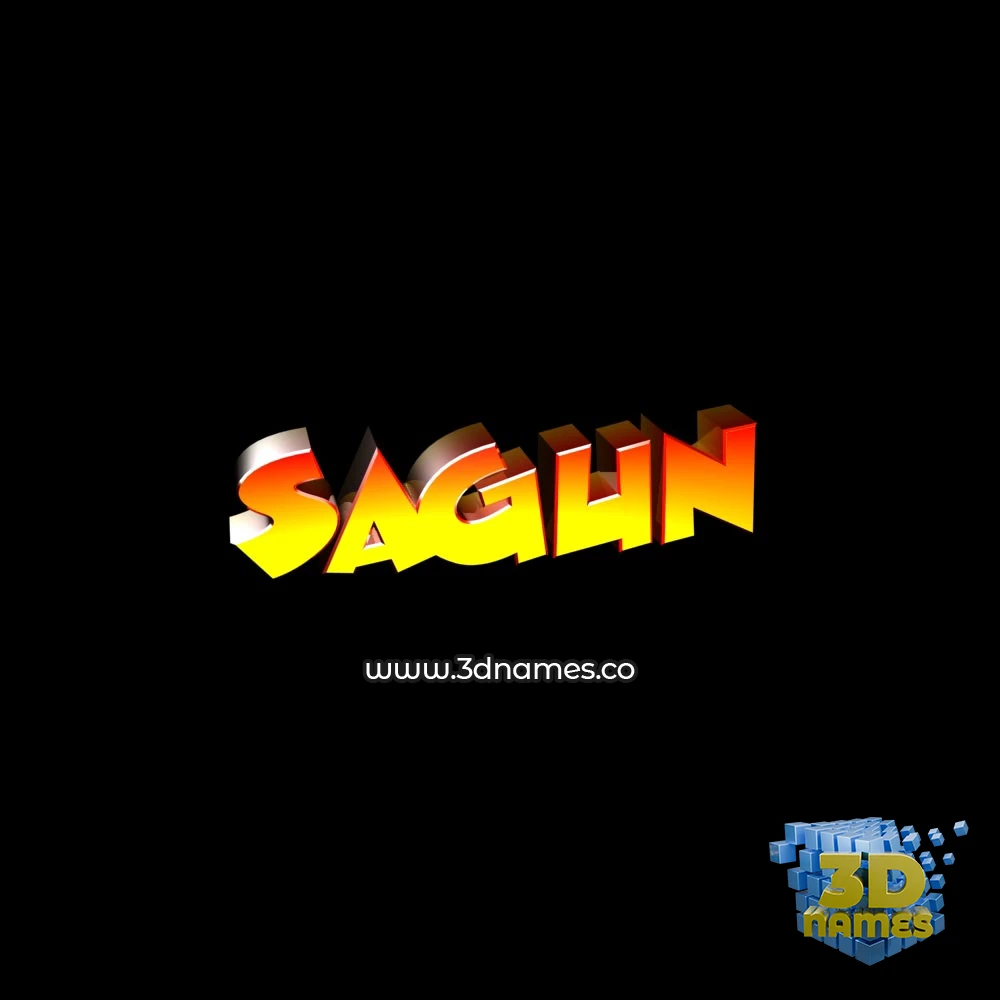 sagun in Black Background style - 3D name wallpaper