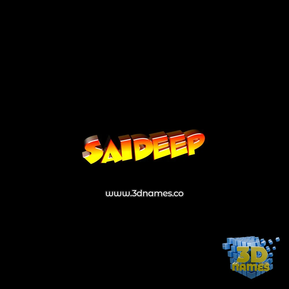 saideep in Black Background style - 3D name wallpaper