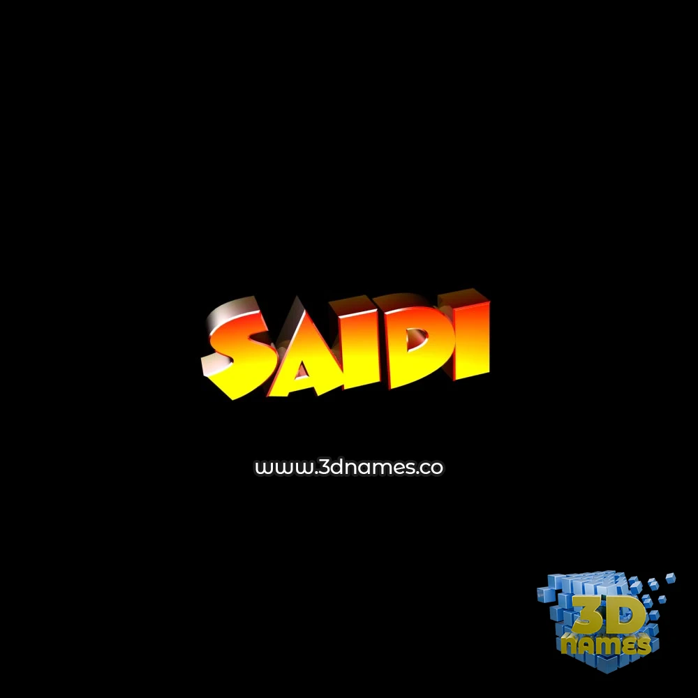 saidi in Black Background style - 3D name wallpaper