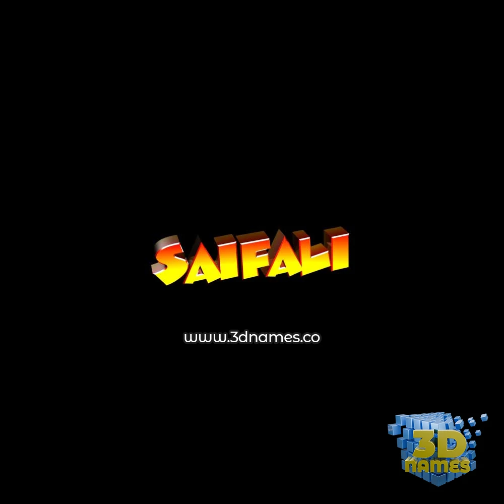 saifali in Black Background style - 3D name wallpaper