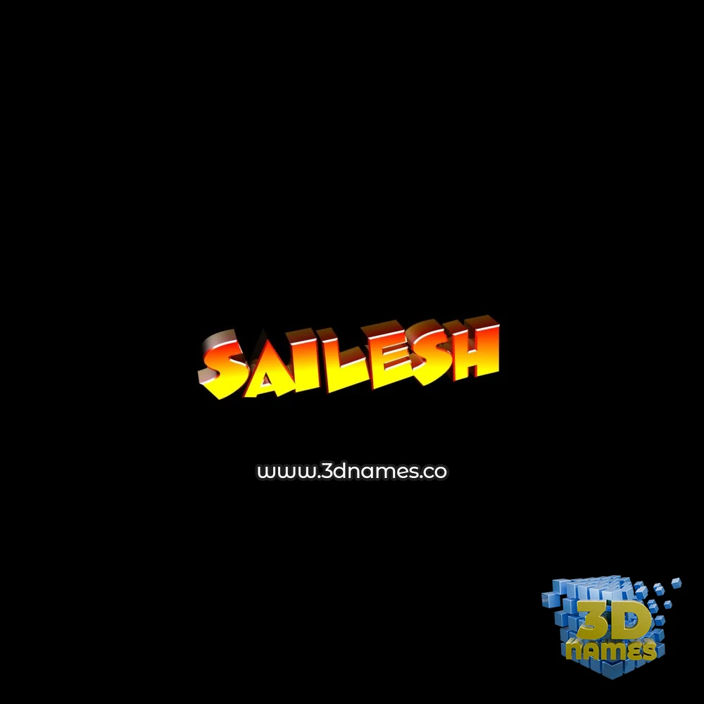 sailesh in Black Background style - 3D name wallpaper