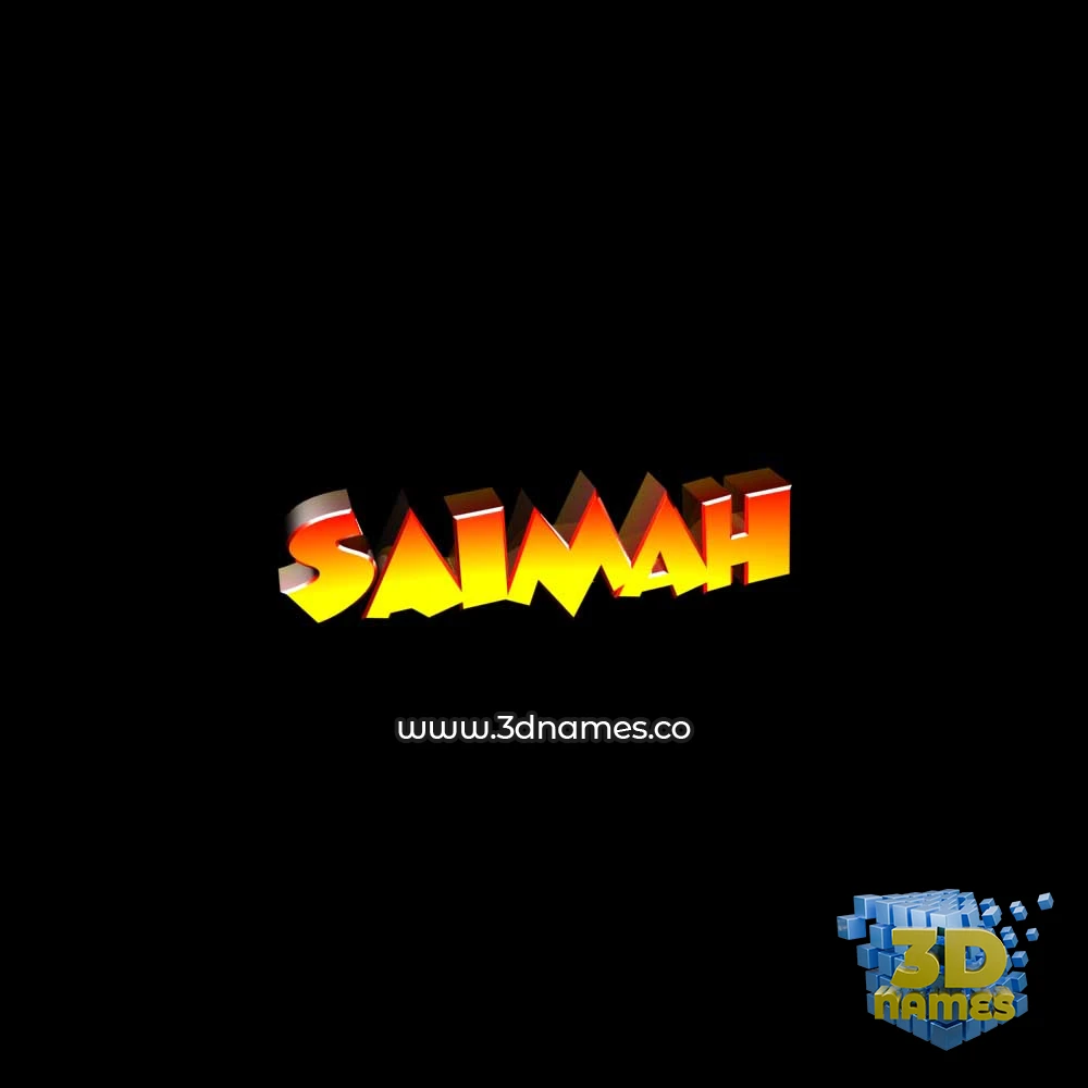 saimah in Black Background style - 3D name wallpaper