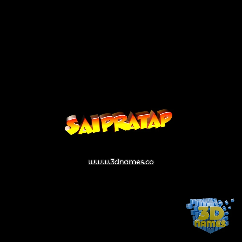 saipratap in Black Background style - 3D name wallpaper