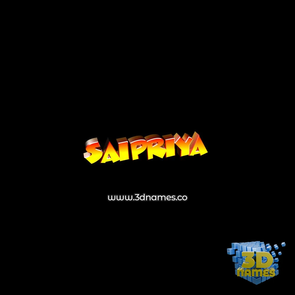 saipriya in Black Background style - 3D name wallpaper