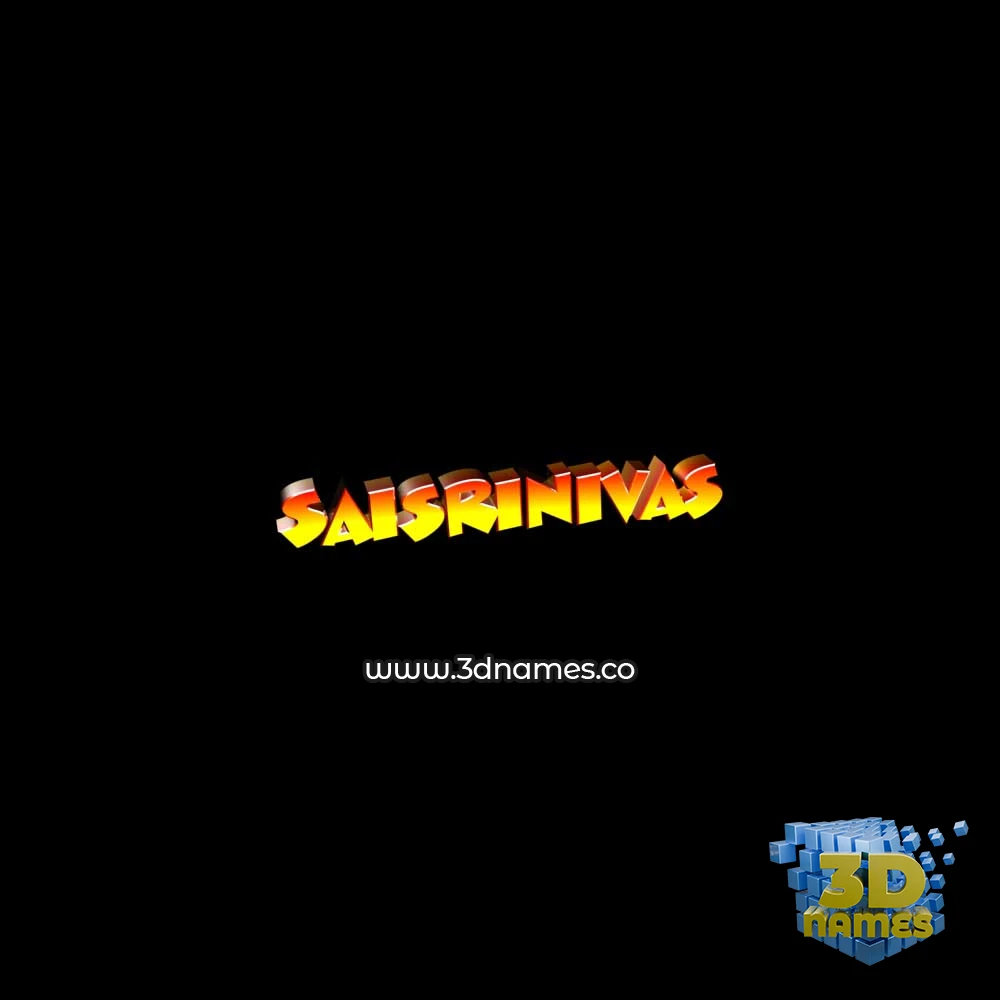 saisrinivas in Black Background style - 3D name wallpaper