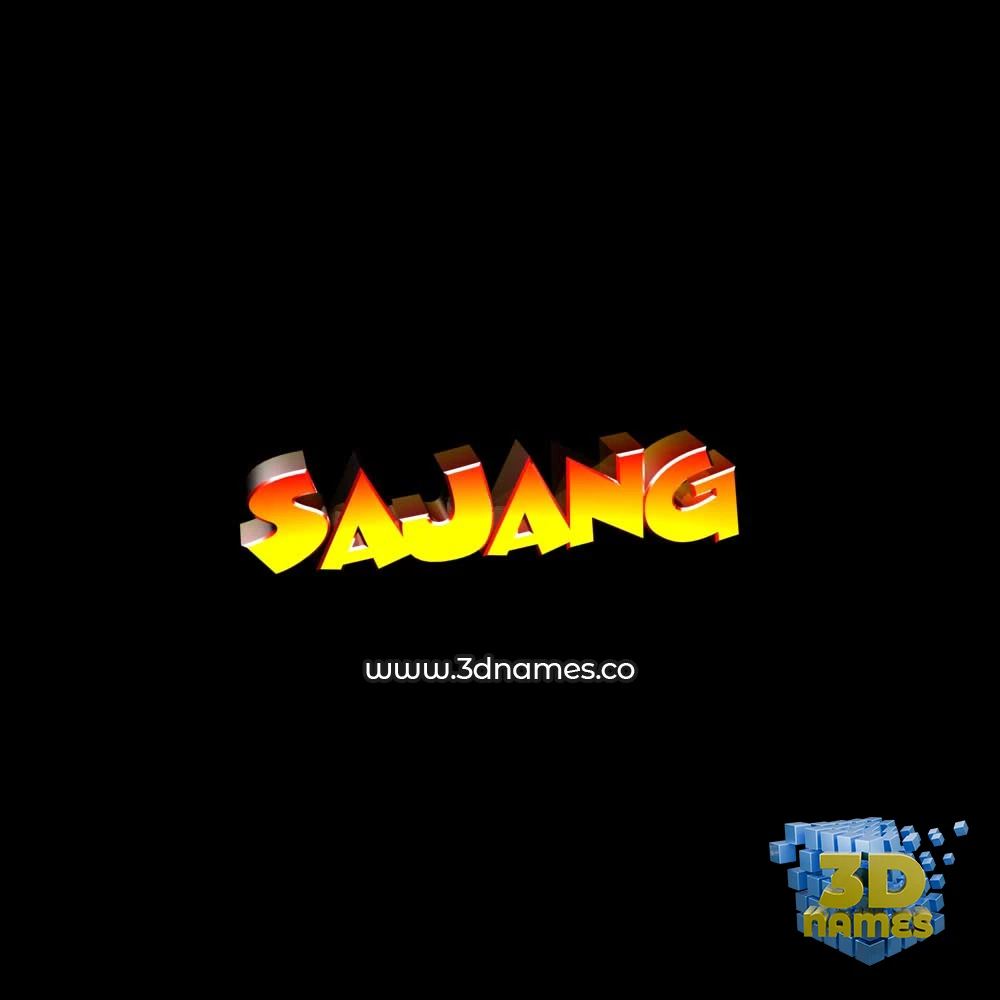 sajang in Black Background style - 3D name wallpaper