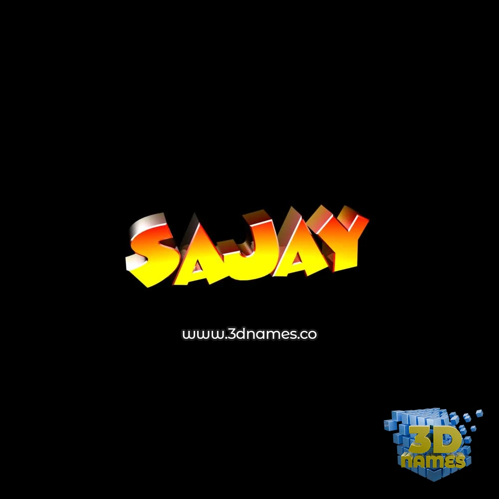 sajay in Black Background style - 3D name wallpaper