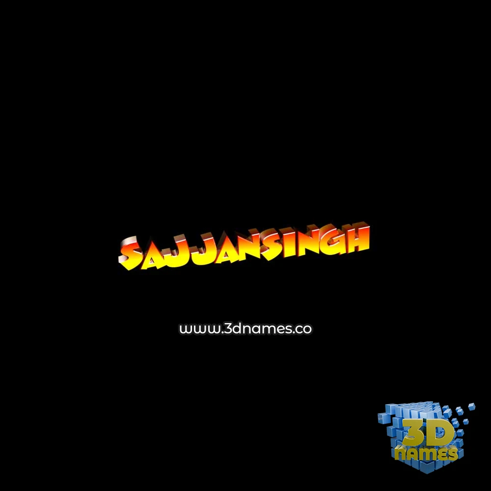 sajjansingh in Black Background style - 3D name wallpaper