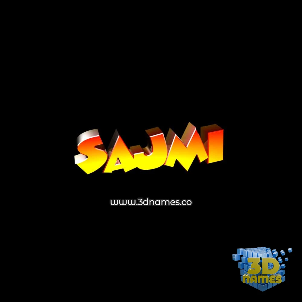 sajmi in Black Background style - 3D name wallpaper