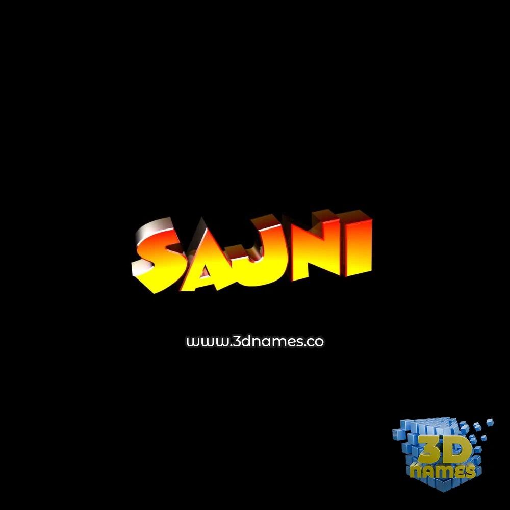 sajni in Black Background style - 3D name wallpaper
