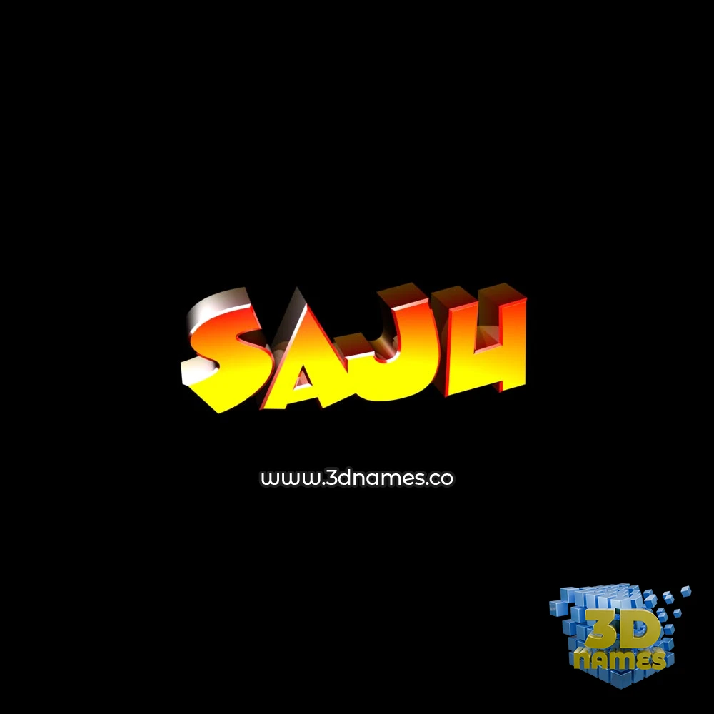 saju in Black Background style - 3D name wallpaper