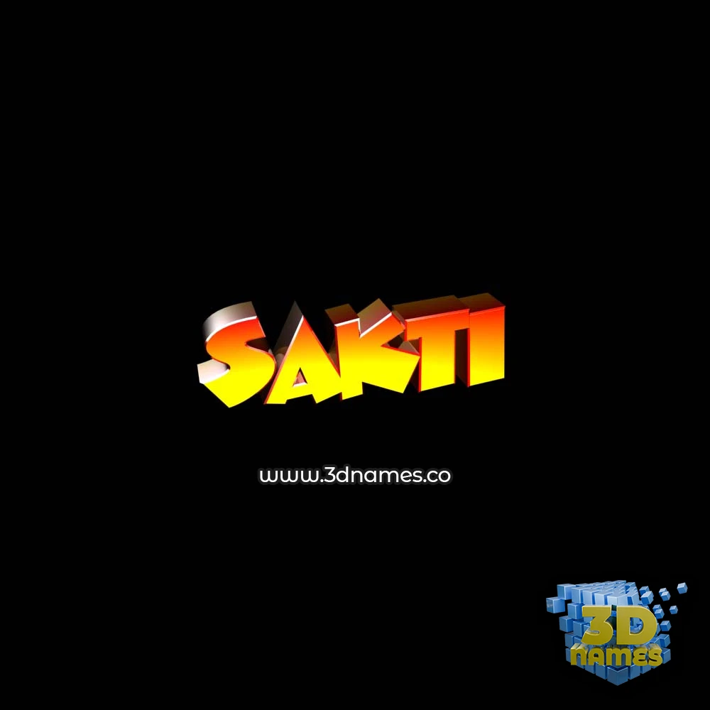 sakti in Black Background style - 3D name wallpaper