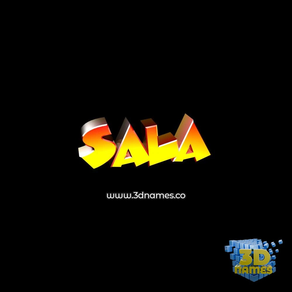sala in Black Background style - 3D name wallpaper